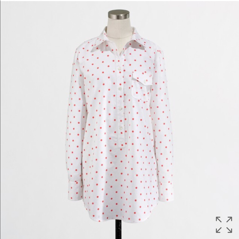 J.Crew Factory Dotted Oxford Pocket Tunic XS